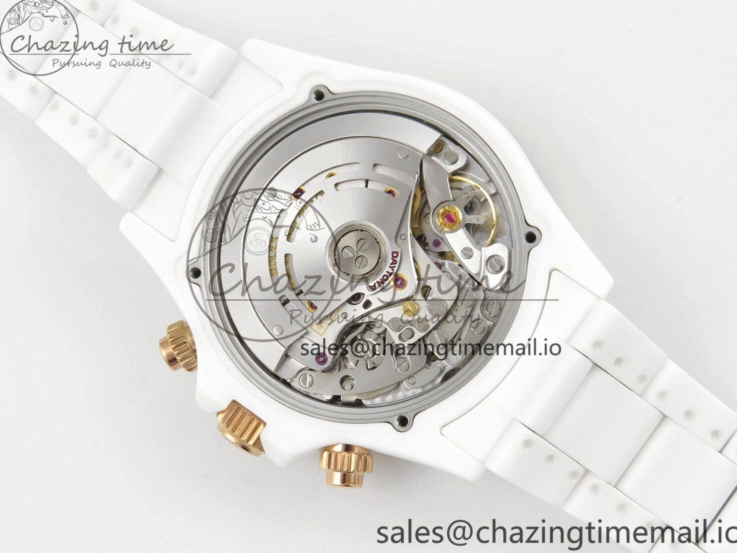 White SONIC Case Black Rainbow Daytona Bezel SA4130 Best and Rainbow Bracelet Dial Edition Ceramic 0113